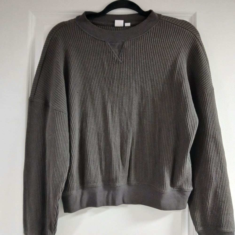 Women's Long Sleeve Ribbed Tops - Pink and Black - Picture 5 of 9